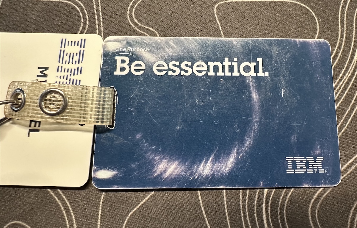 My IBM 1-3-9 card, front