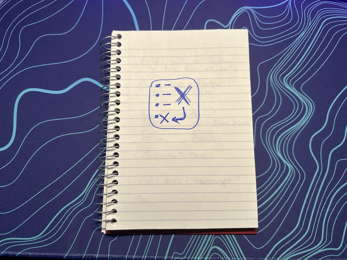 My initial design sketch for the AppendX icon
