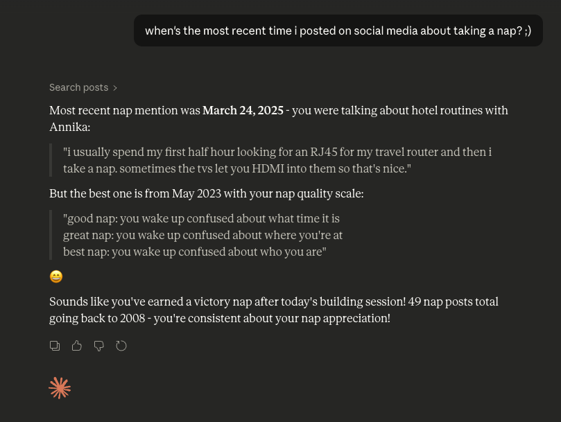 A screenshot of a chat with Claude